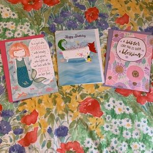 LAST CHANCE ✨ Mermaid/Sister Cards w/ Envelopes (3 Cards)